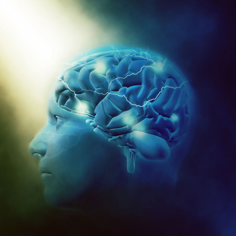 εικόνα εγκεφάλου με Εγκεφαλικά εμφυτεύματα που αναζωογωνούν τις γνωστικές ικανότητες