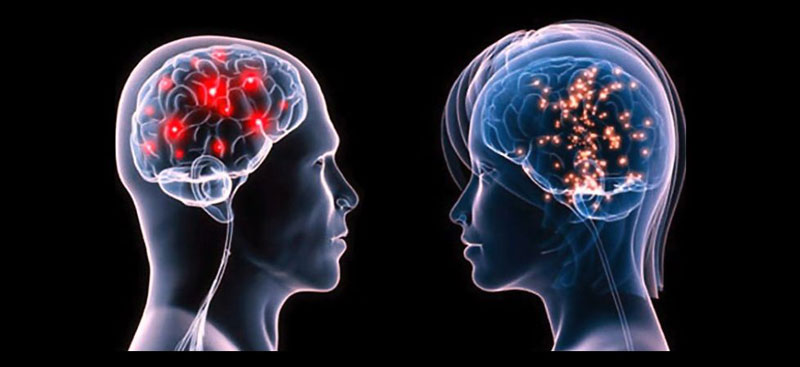 δύο εγκέφαλοι που επικοινωνούν στέλνοντας μηνύματα