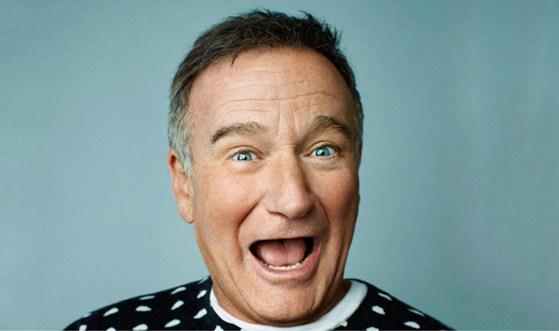 φωτογραφία του Robin Williams που ήταν ένας χαμογελαστός άνθρωπος με κατάθλιψη