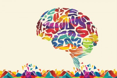 γραφιστικό εγκεφάλου με χρωματιστά κομμάτια