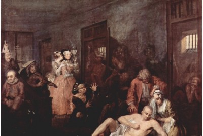 πίνακας The Madhouse του William Hogarth