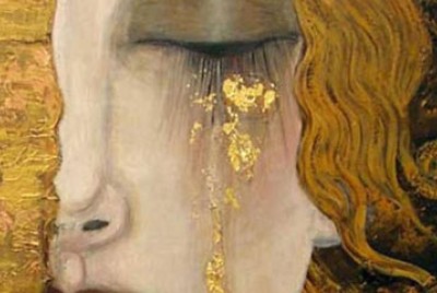 πίνακας του Κλιμ που απεικονίζει τα χρυσά δάκρυα μιας γυναίκας