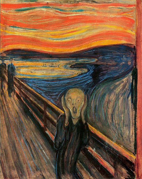 sad paintings the scream